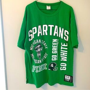Victoria’s Secret Pink Michigan state shirt sleeve graphic tee size medium